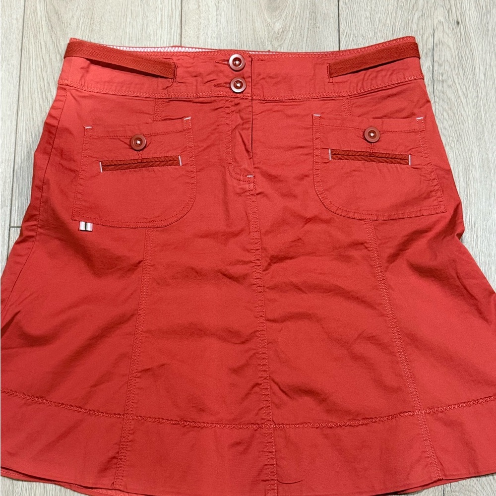Sitwell from Anthropologie skirt, burnt orange 8, with drawstring back VINTAGE